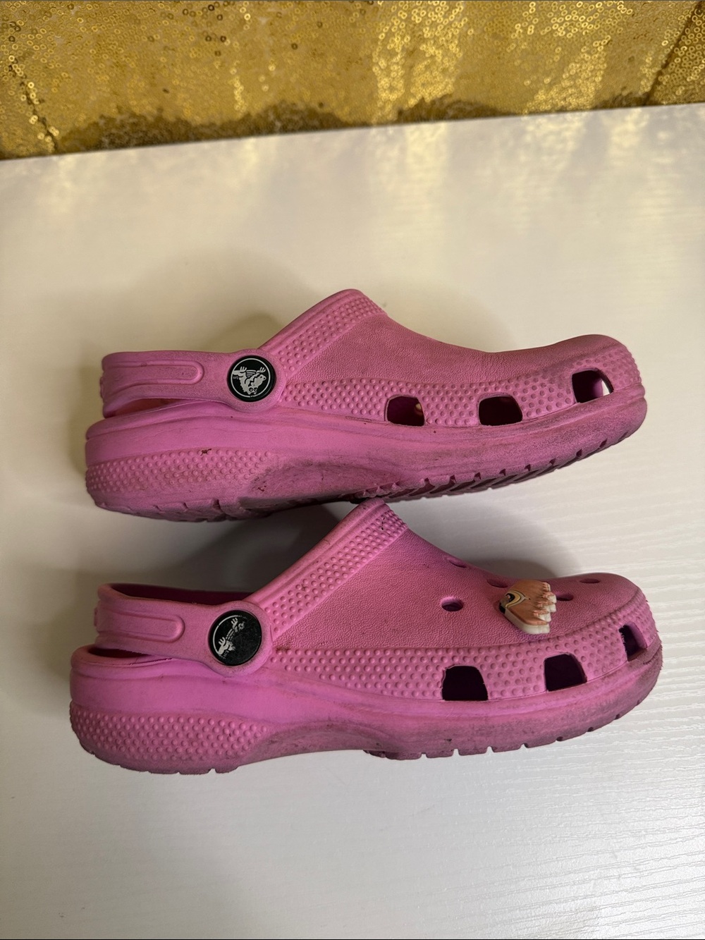 CROCS Kids Bubblegum Pink Classic Clog Sandals - Picture 6 of 8